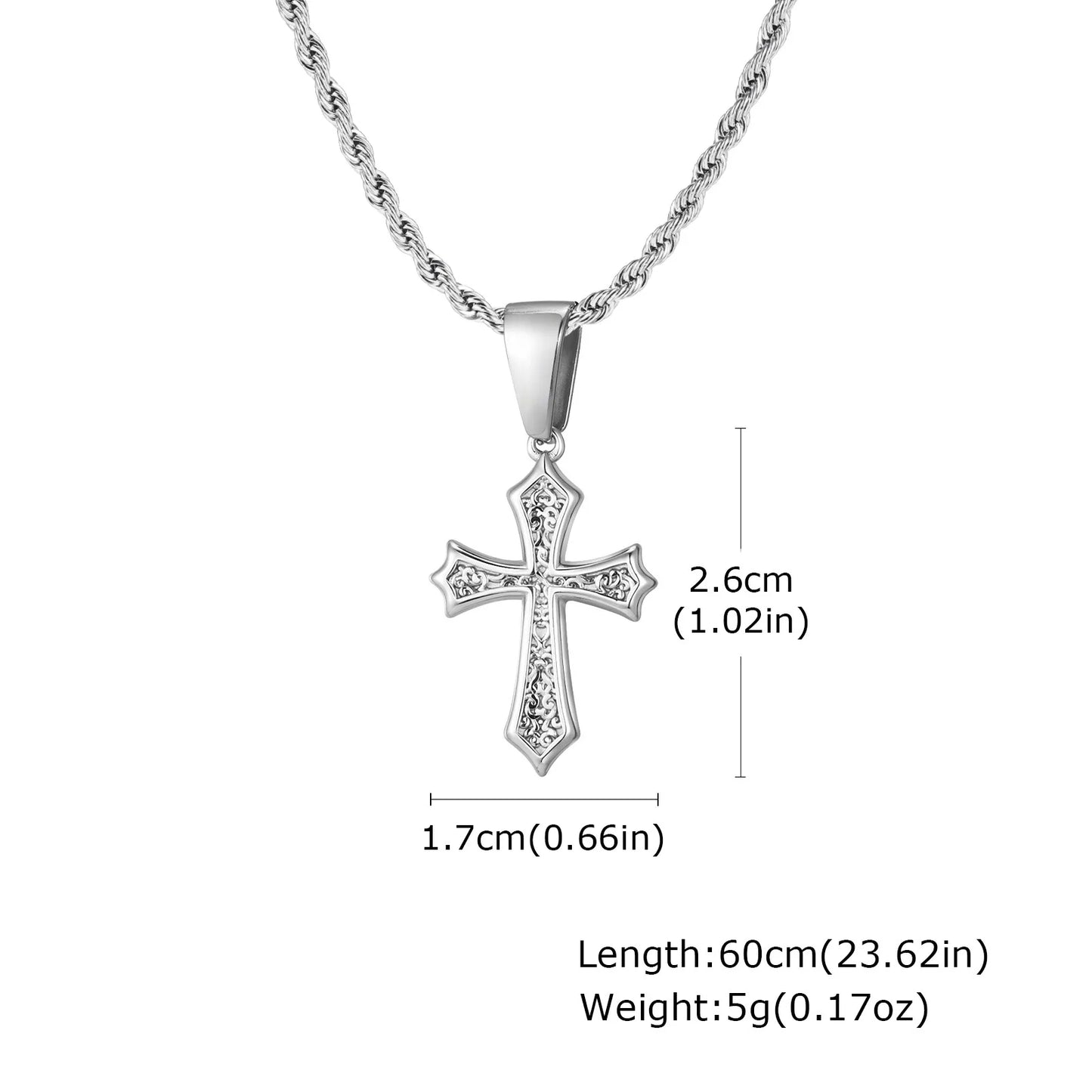 EYJ Cross Pendant Necklace