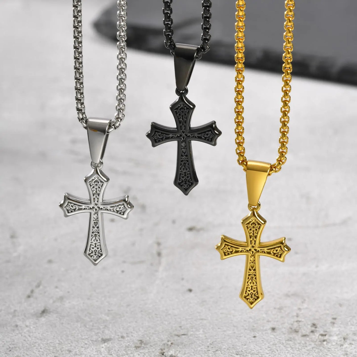 EYJ Cross Pendant Necklace