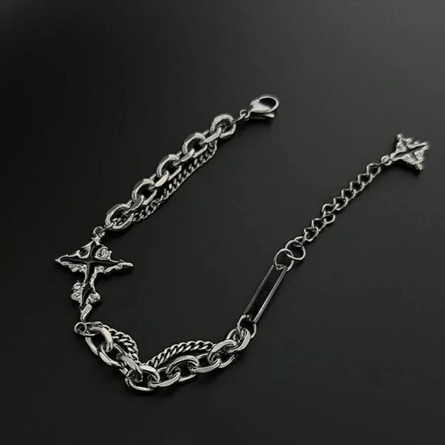 EYJ Retro Flame Cross Bracelet