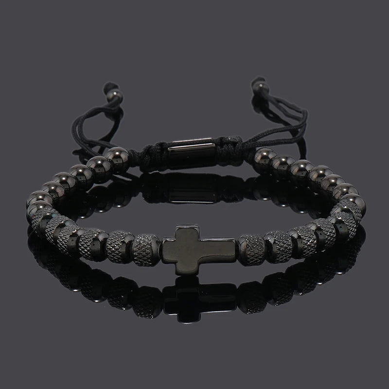 EYJ: Luxury Stainless Steel Cross Bracelet