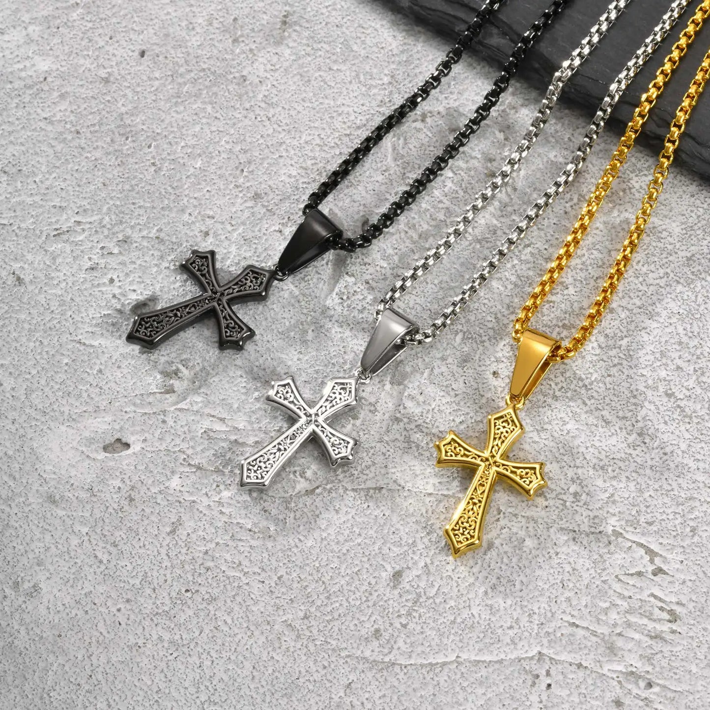 EYJ Cross Pendant Necklace