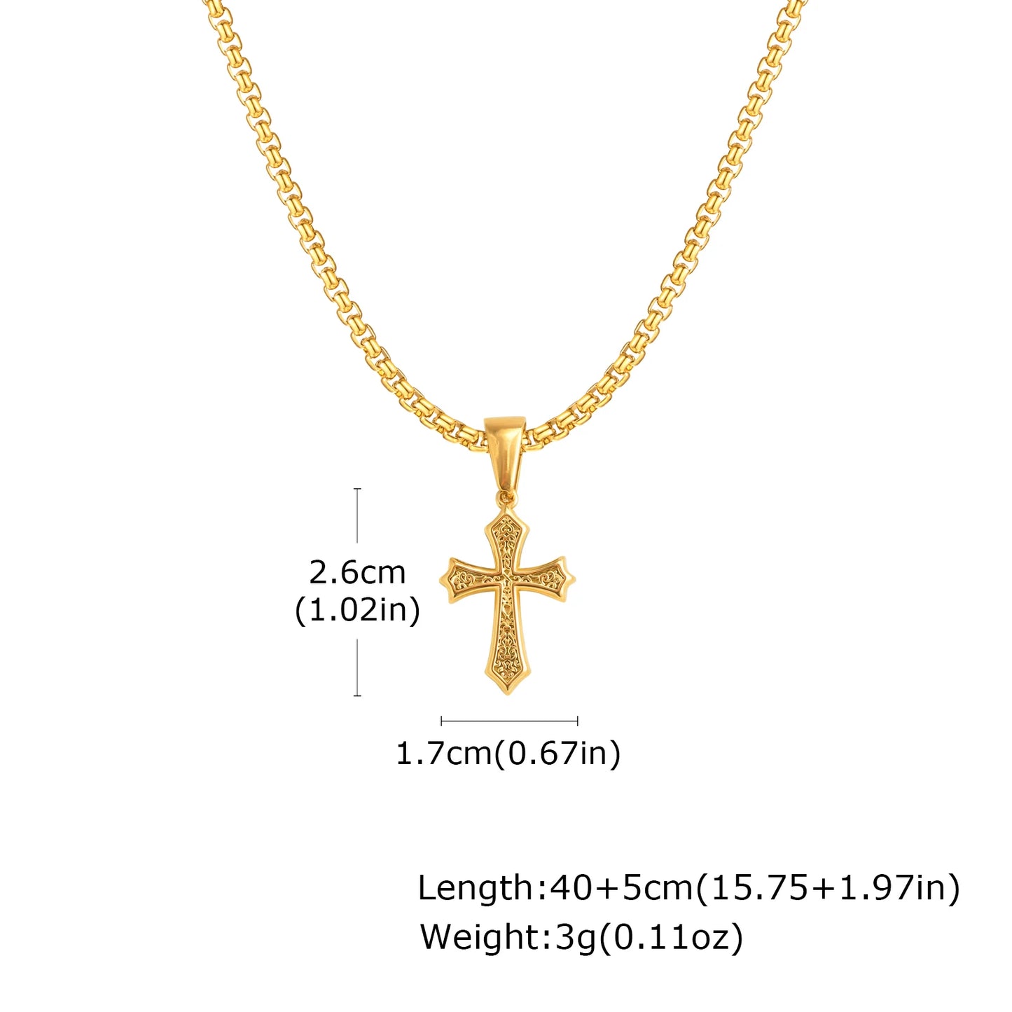 EYJ Cross Pendant Necklace