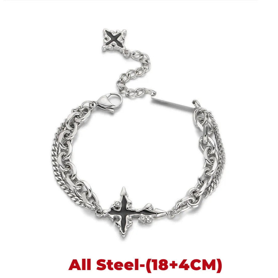EYJ Retro Flame Cross Bracelet