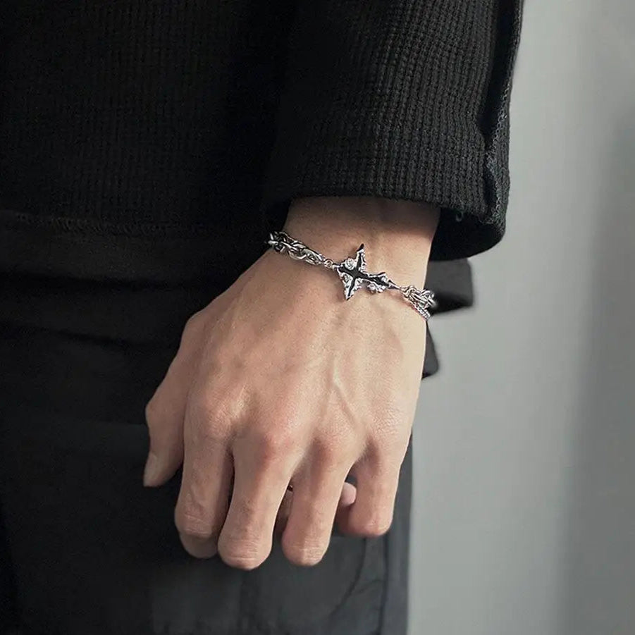 EYJ Retro Flame Cross Bracelet
