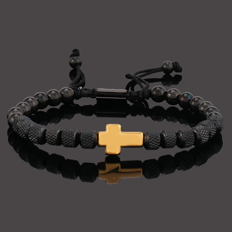EYJ: Luxury Stainless Steel Cross Bracelet