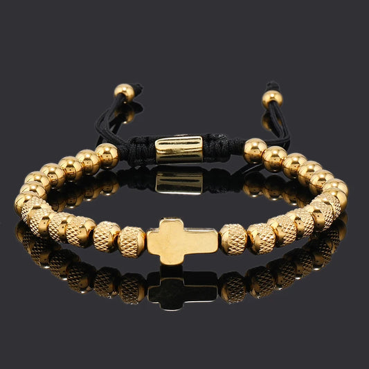 EYJ: Luxury Stainless Steel Cross Bracelet