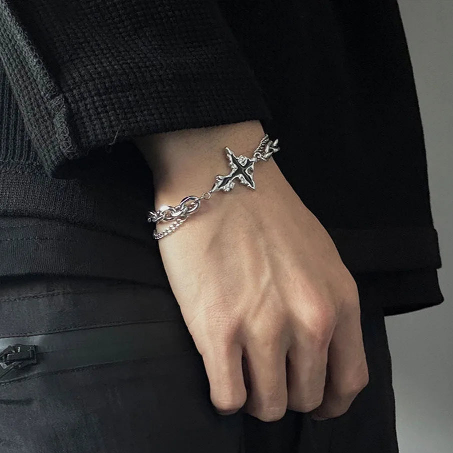 EYJ Retro Flame Cross Bracelet