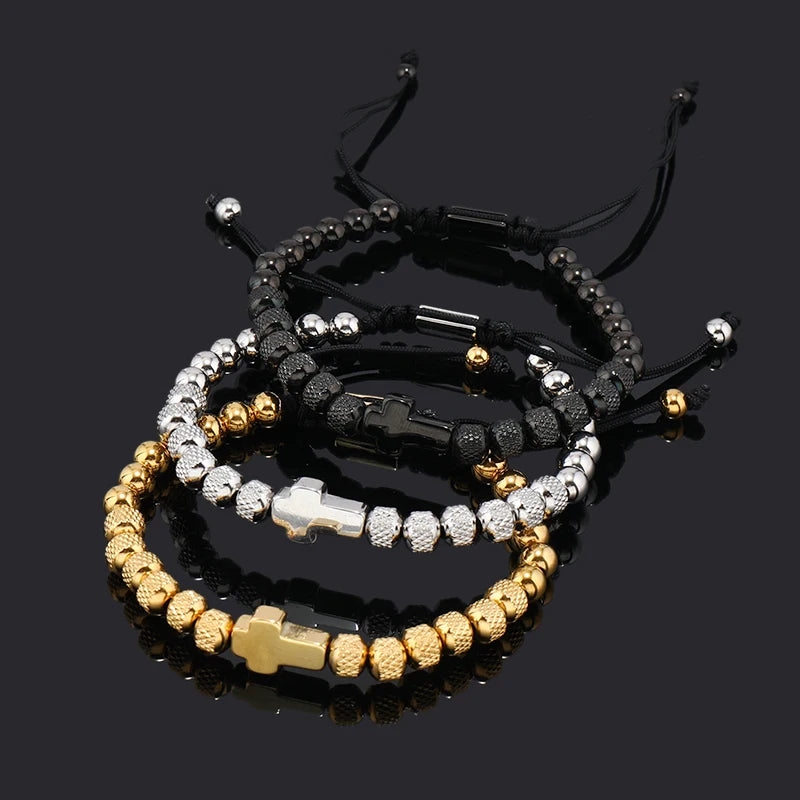 EYJ: Luxury Stainless Steel Cross Bracelet
