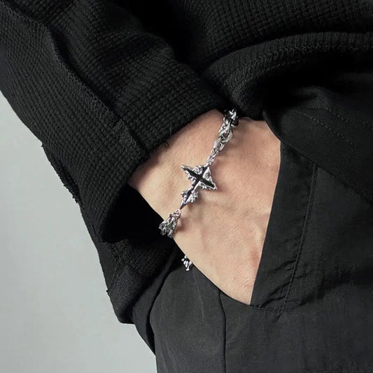 EYJ Retro Flame Cross Bracelet
