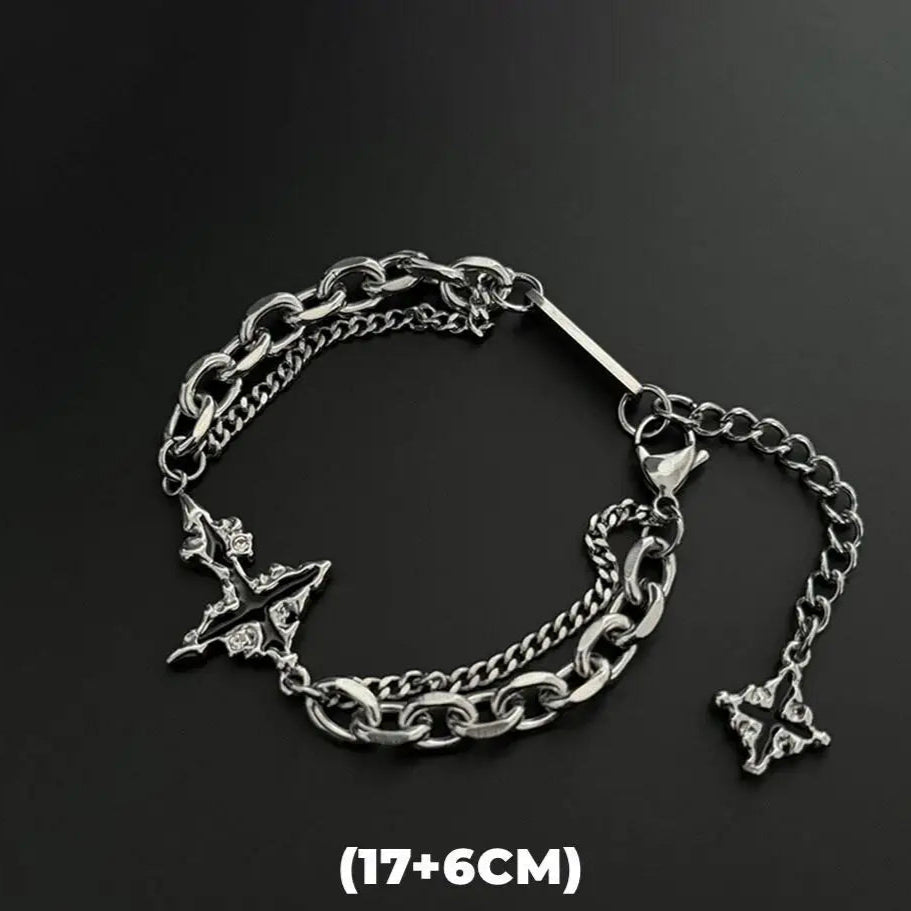 EYJ Retro Flame Cross Bracelet