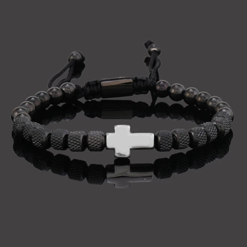EYJ: Luxury Stainless Steel Cross Bracelet